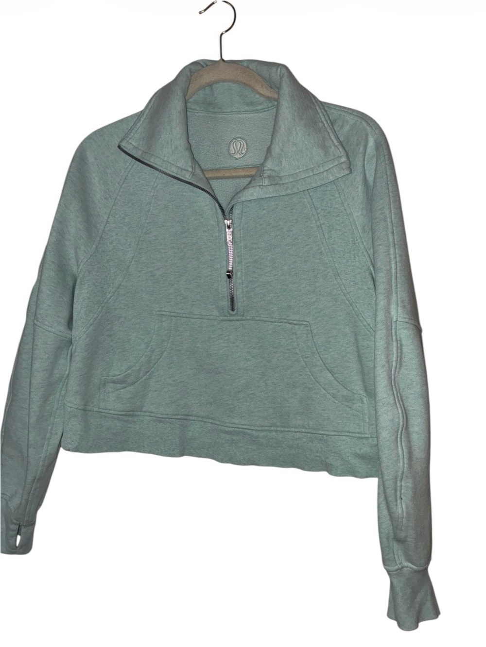 Lululemon Scuba Oversized sweatshirt Funnel Neck Delicate Mint Sz XS/S